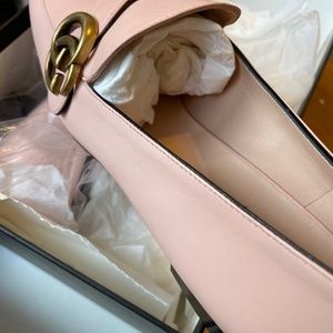 NEW Gucci GG Marmont Pink Loafers Size 41